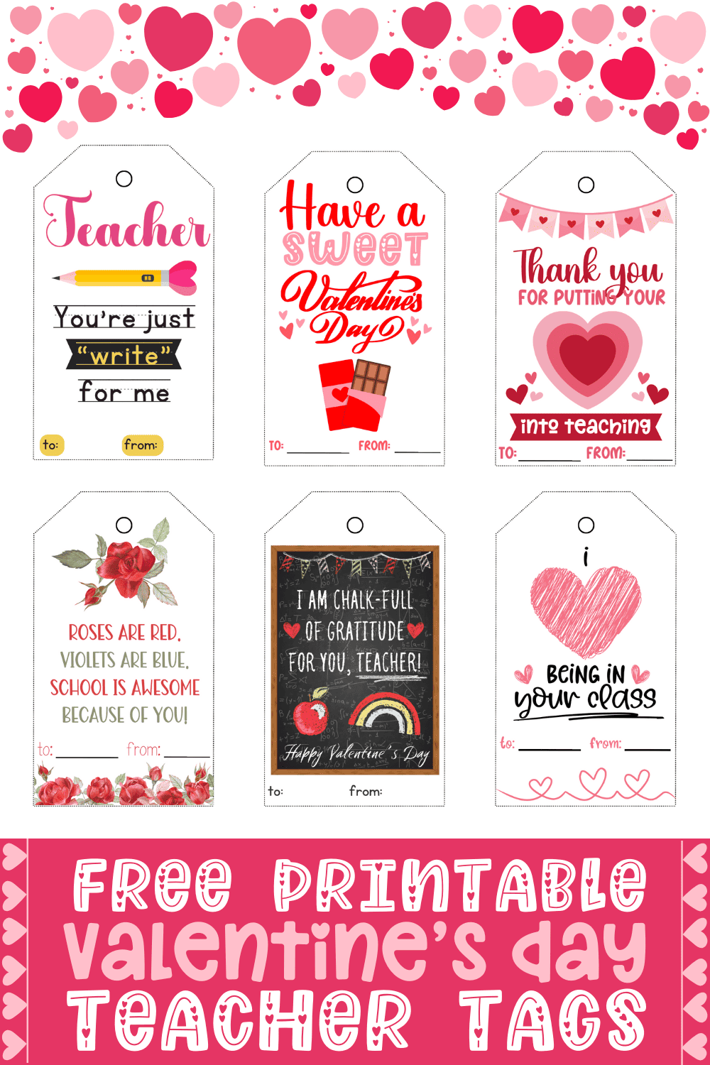 free printable teacher valentine tags - prudent penny pincher